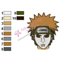 Naruto Shippuuden Face Embroidery Design 04